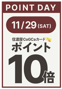 ポイント10倍デー2025年11月29日